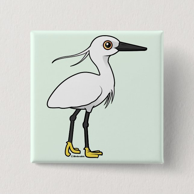 Little Egret Button (Front)
