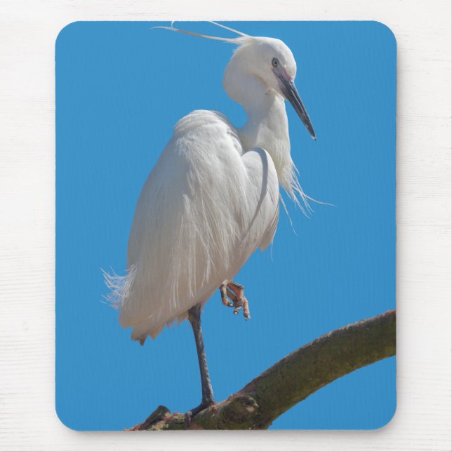 Little Egret Mousemat Mouse Pad (Front)