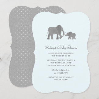 Little Elephant Baby Shower Invite