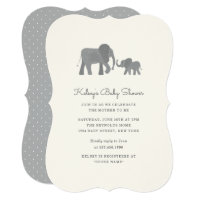 Little Elephant Baby Shower Invite