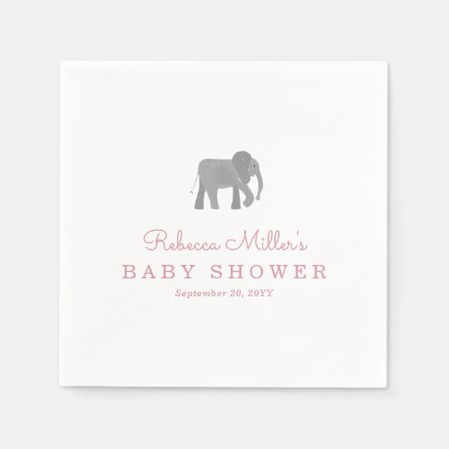 Little Elephant Baby Shower Napkins