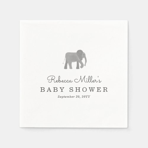 Little Elephant Baby Shower Paper Napkins