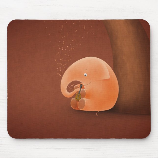 Little Elephant, Big Ukulele Mouse Pad (Front)