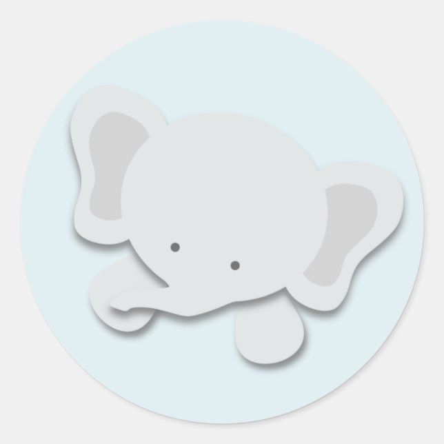 Little Elephant {Blue} | Stickers (Front)