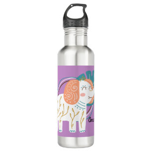 Little Elephant Boho Custom Name Stainless Steel Water Bottle