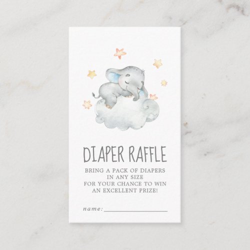 Little Elephant Boy Baby Shower Diaper Raffle