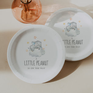 Little Elephant Boy Little Peanut Baby Shower Paper Plates