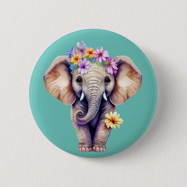 Little Elephant  Button (Front)