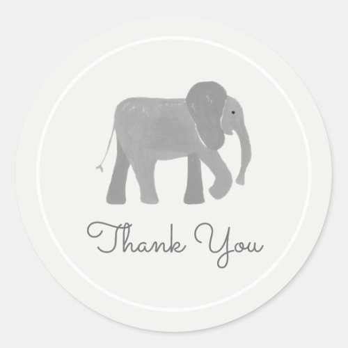 Little Elephant Classic Round Sticker