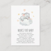 Little Elephant Girl Baby Shower Books for Baby Enclosure Card (Front)