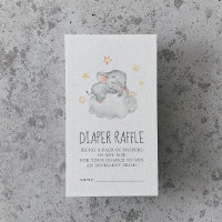 Little Elephant Girl Baby Shower Diaper Raffle