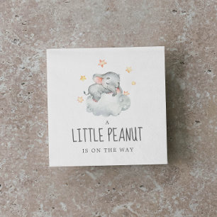 Little Elephant Girl Little Peanut Baby Shower Napkins