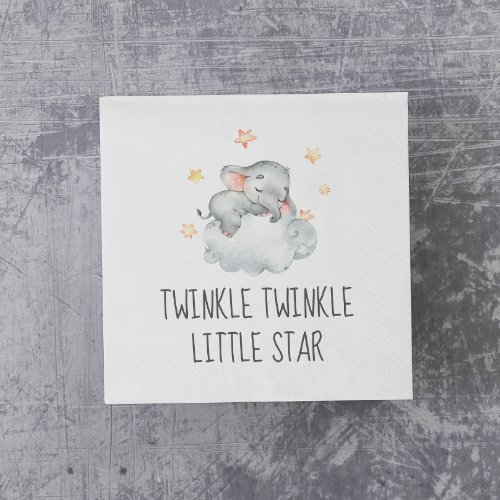 Little Elephant Girl Twinkle Twinkle Little Star Napkins