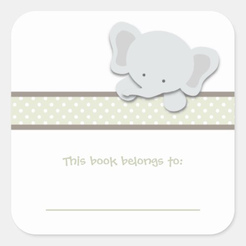 Little Elephant Green  Bookplates