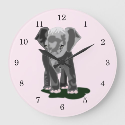 Little Elephant Large Clock