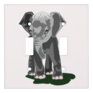 Little Elephant Light Switch Cover Custom Colors