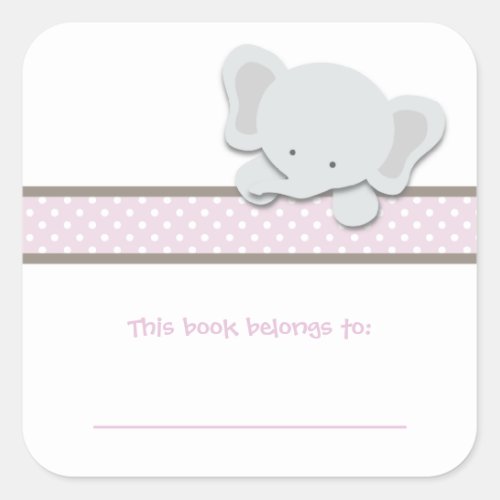 Little Elephant Pink  Bookplates