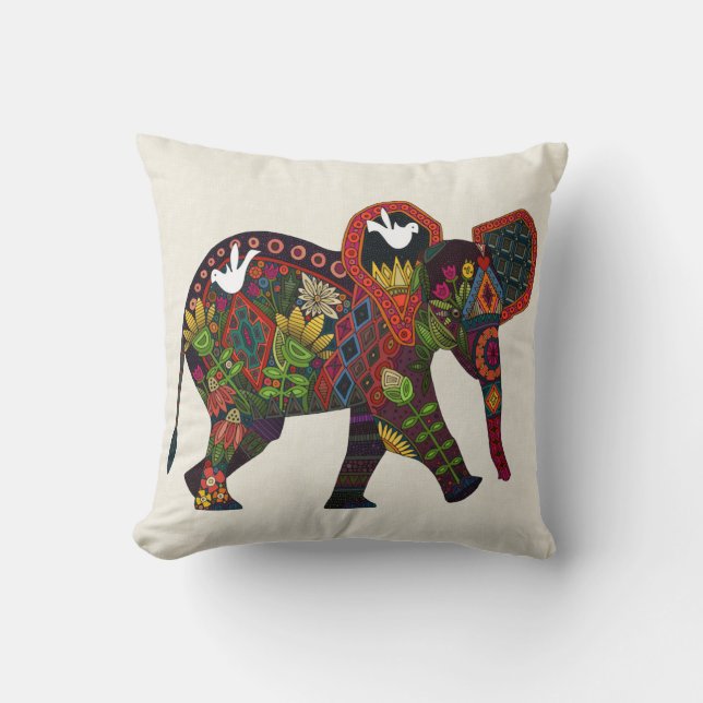 little elephant throw pillow (Front)
