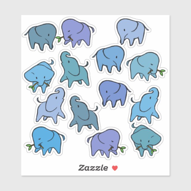 Little Elephants Sticker (Sheet)
