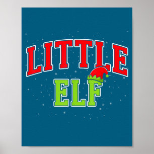 Little Elf Christmas Family Matching Group Xmas Poster