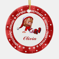 Little Elf Doll Custom Christmas Ornaments