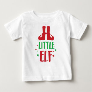 Little Elf, Elf Shoes, Stars, Christmas, Xmas Baby T-Shirt