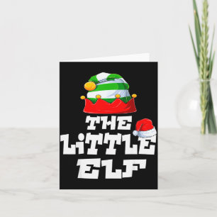 Little Elf Family Matching Christmas Group Pajama Card