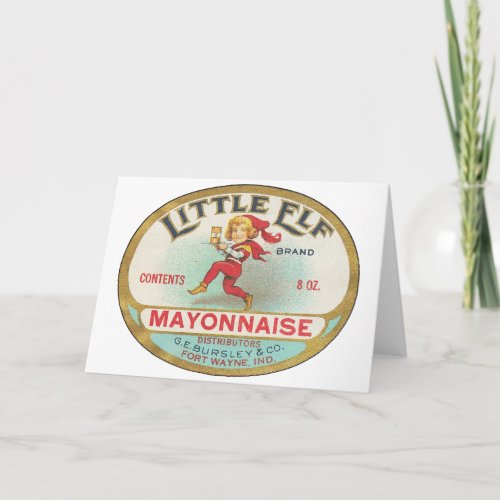 Little Elf Mayonnaise - Vintage Label