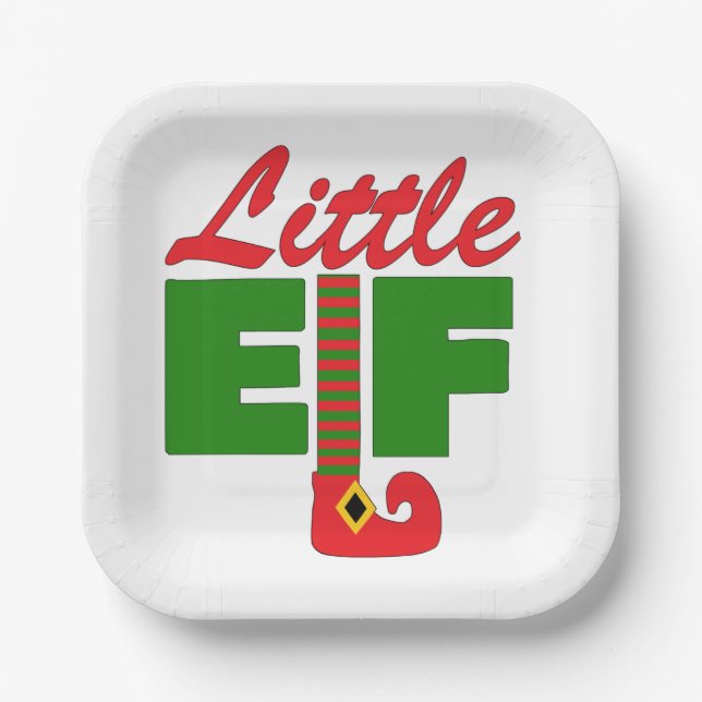 Little Elf Paper Plates (Front)