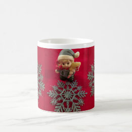 Little Elf Silver Snowflake Coffee Mug