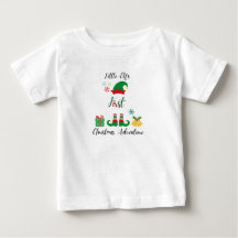 Little Elf's First Christmas Adventure Baby T-Shir