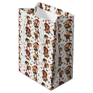 Little Elves Christmas Medium Gift Bag