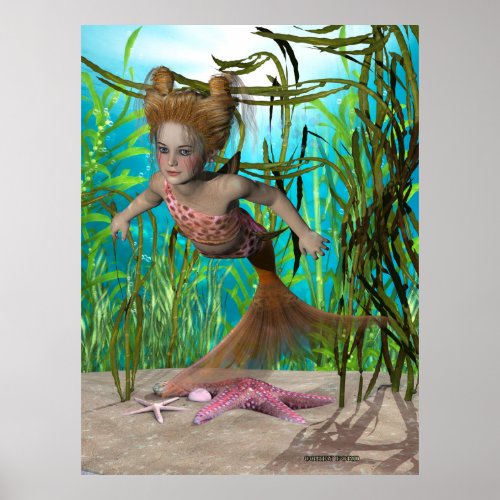 Little Elvira Mermaid Poster