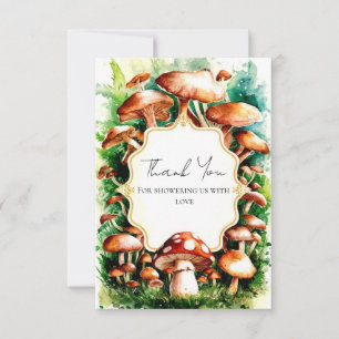 Little Enchanted Mushroom Baby Shower Thank You Card