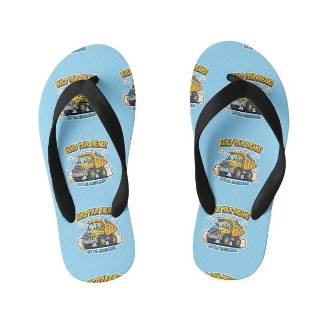 "Little Engineer" Dream Builder Kid's Flip Flops (Footbed)
