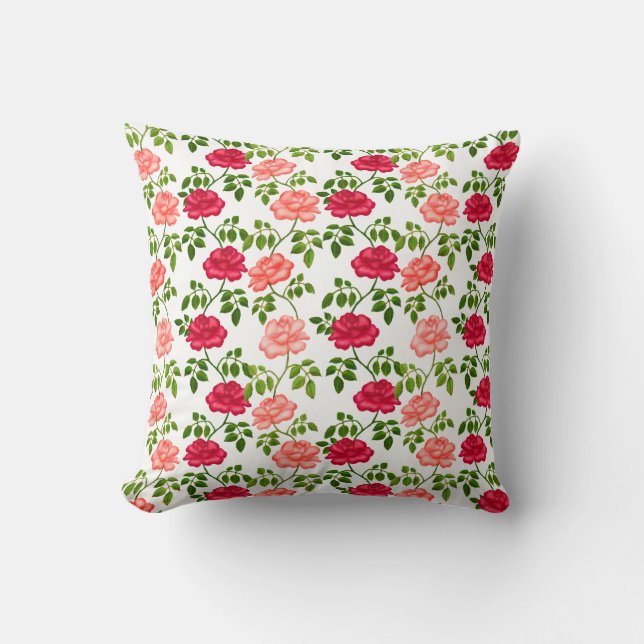 Little English Tea Roses Pillow (Front)
