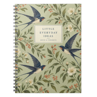 Little Everyday Ideas Botanical Swallow Notebok Notebook