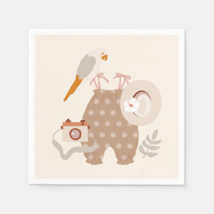 Little Explorer Adventure Awaits Boho Cocktail Napkins