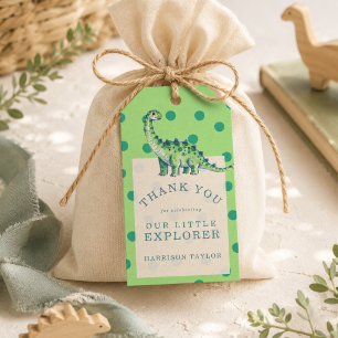 Little Explorer Dinosaur First Birthday Favor Tags