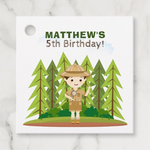 Little Explorer Favor Tags