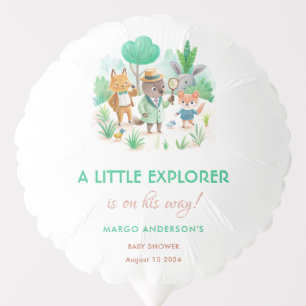 Little Explorer Forest Detective Boy Baby Shower Balloon