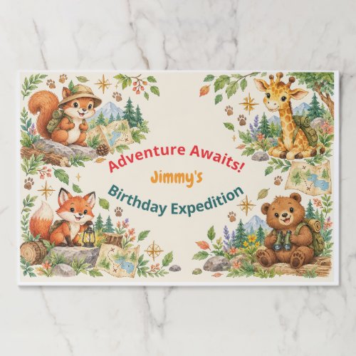 Little Explorer Friends Watercolor Birthday Paper Pad