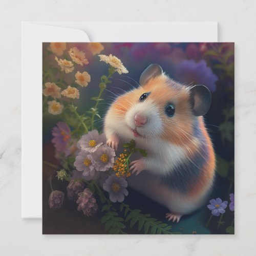 Little Explorer Hamster Flat Card