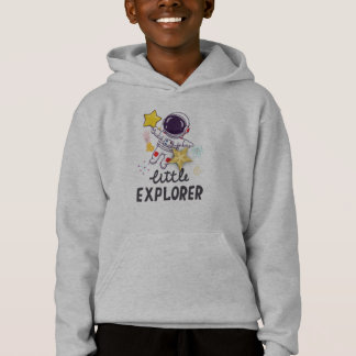 Little Explorer Kids Hoodie, Cute Space Astronaut Hoodie