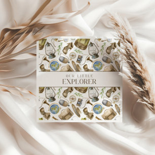 Little Explorer Neutral Custom Party Napkins