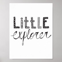 Little Explorer - Nursery or Kids Room Poster