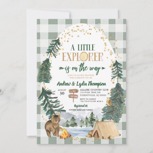Little Explorer on the way Baby Shower Invitation