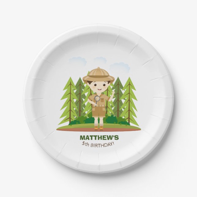 Little Explorer Paper Plates (Front)