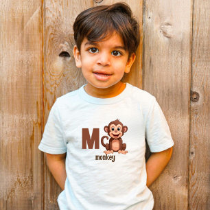 Little Explorer’s M for Monkey Toddler T-shirt