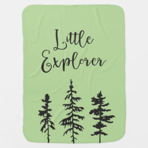 Little Explorer, Woodland Trees Baby Blanket